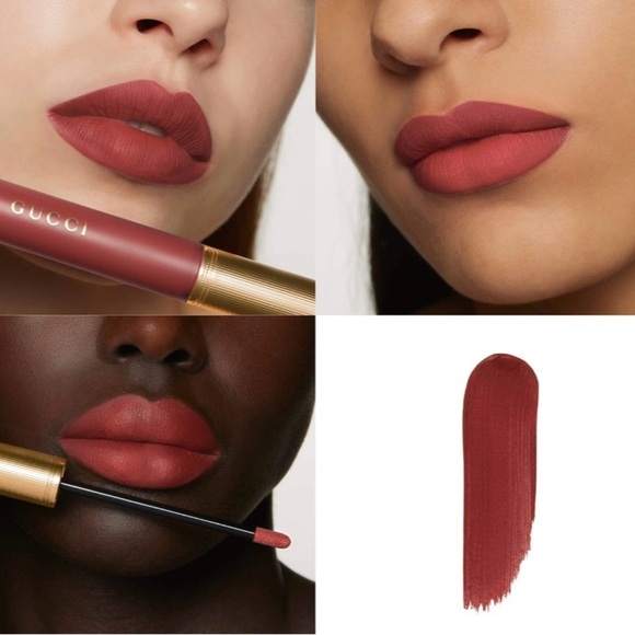 Gucci Liquid Matte Lip Color Transfer Proof Nellie Cherry 521 - Picture 2 of 4